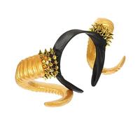 SOIMISS Halloween Gold Rivet Sheep Horn Headband Lightweight Gothic Hair Accessory for Costume Party Day Dead Masquerade and DIY Hair Decoration
