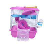 SOIMISS Hamster House Cage Floors Indoor Small Portable Cages Pet Layer Double Chinchilla Cage Hamster Cage Red