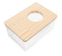 SOIMISS Hamster Sand Bath Container Clear Bathtub for Small Animals Self Cleaning Cage Accessory Travel Friendly Design for Hamsters Gerbils and Dwarf Pets