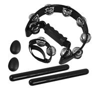 SOIMISS Hand Bell Instrument Beginner Percussion Kit with Foot Bell Rhythm Rods Shaker Eggs for Musical Bands and Ensemble Accompaniment Suitable for Music Learners