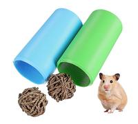 SOIMISS Hand-woven Grass Balls Hamster Tunnel Funny Hiding Training Toys for Pet Suitable for Hamster Run Enrichment and Bed Tunnel Use