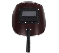 SOIMISS Handheld Welding Shield with Red Steel Frame, Breathable Welding Hood for Cutting and Bonding, Classic Semi-Automatic Welder Face for Industrial Use