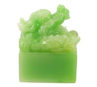 SOIMISS Handmade Chinese Dragon Statue Resin Seal Craft Smooth Finish Decorative Luck Symbol for Home Office Traditional Imperial Charm Feng Shui Ornament