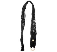 SOIMISS Handwoven Macrame Ukulele Holder Wall Mount Instrument Hanger Made of Cotton Linen in Beige, Elegant and Simple Design to Decorate Your Wall and Secure Your Music Instrument