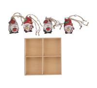 SOIMISS Hanging Elf Ornaments Gnome Party Supplies Christmas Craft Supplies Holiday Wooden Shape Christmas Party Decorations Santa Claus Gnome Decorations