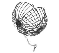 SOIMISS Hanging Hamster Feeder Ball with Ventilation, Black Small Animal Hay Feeder for Rabbits and Hamsters, Sturdy Circle Hay Holder for Pet Feeding Supplies