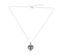 SOIMISS Heart Paw Pattern Urn Necklace for Dog Ashes Titanium Steel Cremation Pendant with Perfume Bottle Function Memorial Keepsake Jewelry for