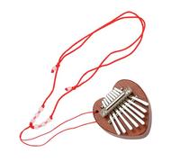 SOIMISS Heart Shaped Kalimba Mini Key Thumb Piano for Beginners and Adults Portable Wooden Musical Instrument for and Rich Sound