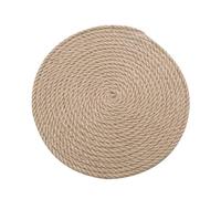 SOIMISS Heat Resistant American Country Style Linen Table Mat Xl Non-slip Insulation Placemat and Coaster for Dining Table Home Teahouse Cafe Khaki