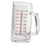 SOIMISS Heat Resistant Glass Measuring Cup with Handle for Milk Coffee Espresso Water Wine Red Scale Marked Liquid Volume Control for Home Bar Restaurant Use