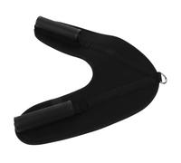 SOIMISS Heavy Duty Abdominal Exercise Strap with Rubber Handles Fitness Tension Band for Core Workout Ab Crunch Belt for Neck and Shoulder Protection Black