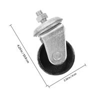 SOIMISS Heavy Duty Horizontal Hydraulic Jack Casters 12mm Screw Replacement Floor Jack Wheels for Trailer Repair in Garage Use