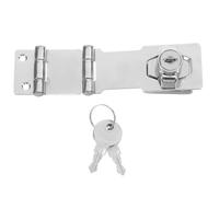 SOIMISS Heavy Duty Zinc Alloy Keyed Hasp Lock with Twist Knob Foldable Cabinet Door and Office Lock for Secure Safety Desks Closets and Shoe Cabinets Easy Installation