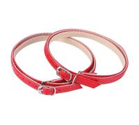 SOIMISS High Heel Ankle Straps Women Detachable Shoe Straps PU Red 1Pair Chic Design Buckle for High Heels Women