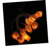 SOIMISS Himalayan Salt Crystal String Lights 10 Led Bulbs Battery Operated Decorative Festival Patio Hanging Warm Lamps for Party and Home