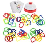 SOIMISS Hook Linking, Plastic Circle Insertion Linking Set, Educational Brain Teaser Puzzle Suitable for ’s Hands-on Learning and Development