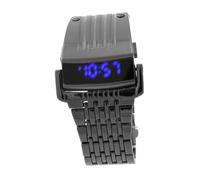 SOIMISS Hz467 Alloy Band Wrist Watch Men LED Digital Waterproof Stylish Blue LED Display Precise Movement Stainless Steel Battery Included 30m Living Waterproof Design Casual Wear