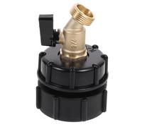 SOIMISS IBC Tote Adapter for Water Barrels Copper Faucet with Handle Abs and Rubber Seal Garden Hose Connector for IBC Water Tank Fittings and Barrel Drum Replacement