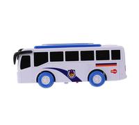 SOIMISS Inertia Police Bus Educational Vehicle with Lights and Music Smooth Safe Plastic Model for Early Learning Push and Go Bus for Home and Preschool Play