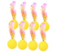 SOIMISS Interactive Cat 24pcs Cat Feather Balls Bell Pet Supplies Random Color