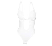 SOIMISS Invisible Women Bustier Bra Corset in White, Backless Shapewear with Firm Muscle Control and Instant Waist Reduction, Nylon Slimming Shaper for Ladies Size Xl