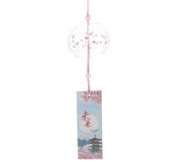 SOIMISS Japanese Glass Wind Chime Wind Bell Amulet Lucky Charm Tree Decoration Car Mirror Glass Ball Pendant Hanging Decoration for Car Decoration Outdoor Balcony Outdoor Patio Garden Decoration