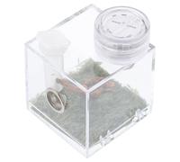 SOIMISS Jumping Spider Breeding Carrier Medium Size with Humidifier and Feeding Port Ecological Spider Habitat Box with Mini LED Lamp and Wooden Stick Insect Terrarium and Small