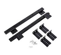 SOIMISS Keyboard Drawer Slide Pair Adjustable 27Cm Length Bearing Metal Rails for Office Desk Keyboard Tray Runners