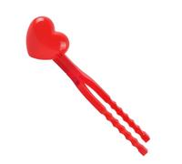 SOIMISS Large Red Heart Shaped Snow Ball Making Clip for Outdoor Winter Easy Grip Handle Snow Mold for Fun Fights and Sand Play