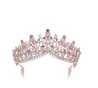 SOIMISS Large with Side Fixation Secure Rhinestone with and Material Elegant Crown Comb for Alloy Combs Bridal Women Party and Costume Wear