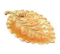 SOIMISS Leaf Texture Snack Tray Medium Tabletop Dry Fruit Plate Multipurpose Candy and Nut Serving Dish for Home Decor and Party Use
