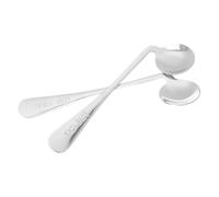 SOIMISS Left-Handed Adaptive Spoon and Fork Stainless Steel Anti-Shake Ergonomic Elderly Feeding Utensils Cutter for Disability and Daily Care
