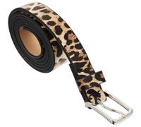 SOIMISS Leopard Print Pu Leather Belt Women's Waist Fashion Decoration Belt for Jeans Pants Light