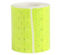 SOIMISS Light Green Reflective Safety Warning Tape with Hexagonal Honeycomb Pattern Prisms, Strong Adhesive Backing and Solvent Resistant Pvc Material, for Motor Homes and Fairways