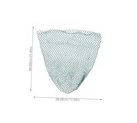 SOIMISS Lightweight Green Woven Fishing Net Replacement Head Mesh Braided Catching Net for Bank Boat River Lake Fishing