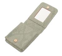 SOIMISS Lipstick Pouch Small Pouch Case Fashionable Pu Leather Polyester Storage of Multiple Lipsticks Wear-Resistant Makeup Travel Bag with Mirror Minimalist Versatile Individual Style