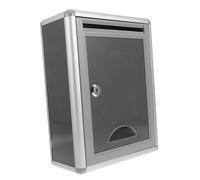 SOIMISS Lockable Wall Mounted Mailbox Large Capacity Secure Key Lock Modern Design Outdoor Letter Box for Home Office Party Use