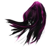 SOIMISS Long Purple Wig for Women Anime Cosplay Straight Synthetic Hair for Halloween Costume Parties Versatile Styling Breathable Comfort for Theatrical Productions and Character