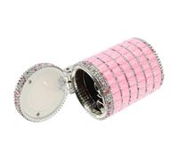 SOIMISS Luxury Pink Car Ashtray with LED Light Detachable Sparkly Cigarette Ashtray for Auto Cup Holders Easy to Clean Decorative Smoke Accessory for Car Supply