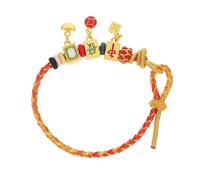 SOIMISS Mahjong Bracelet Adjustable Woven Rope with Threads Chinese Style Wealth and Luck Accessory for Men and Women Handcrafted Prosperity Jewelry