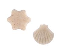 SOIMISS Makeup Remover Pads and Exfoliating Face Sponges 2pcs Hexagon and Shell Shape Natural Biodegradable Cleansing Sponge Set for Gentle Facial Cleaning and Makeup Removal