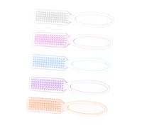 SOIMISS Manicure Nail Cleaning Brush Set 15pcs Portable Nail Art Dust Brushes with Handle Mixed Colors for Hand and Foot