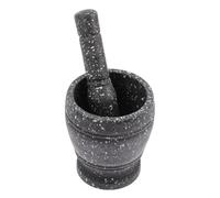 SOIMISS Marble Pattern Household Garlic Masher and Pestle Plastic Kitchen Accessory for Crushing Spices Herbs Supplements and Pills Practical Grinding Bowl for Food Preparation
