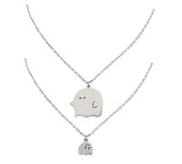 SOIMISS Matching Ghost Pendant Couple Necklace Valentine Lightweight Charm Jewelry for Anniversary Birthday Year