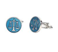 SOIMISS Men's Libra Cufflinks 1 Pair Creative Shirt Accessories Metal Cuff Links for Suits Wedding Groom Business Tuxedo Alloy Button