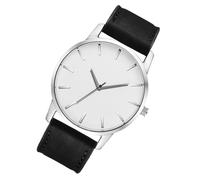 SOIMISS Men's Wrist Watch with Precise Quartz Movement and Adjustable Pu Strap, Classic Black Casual Fashion Watch for Men with Rugged Masculine Look, Suitable for Everyday Wear