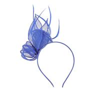 SOIMISS Mesh Headband Hat Fascinator Wedding Ladies Race Royal Ascot (Blue)