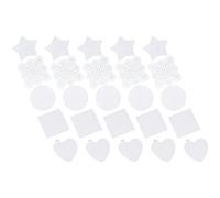 SOIMISS Mesh Plastic Canvas Sheets for Cross Stitch 50 Pcs Heart Star Circle Butterfly Embroidery Craft Material Lightweight