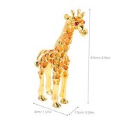 SOIMISS Metal Giraffe Figurine with Rhinestone Finish Animal Sculpture for Desk Shelf Bedroom Office Decoration Miniature Collectible for Fairy Gardens and Micro Landscapes