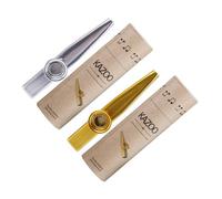 SOIMISS Metal Kazoos Set with Gold and Silver Kazoo 2 Paper Tubes Included Musical Instruments for Boys and Girls and Adults for Ukulele and Guitar Partner Music Toy for Beginners and Enthusiasts